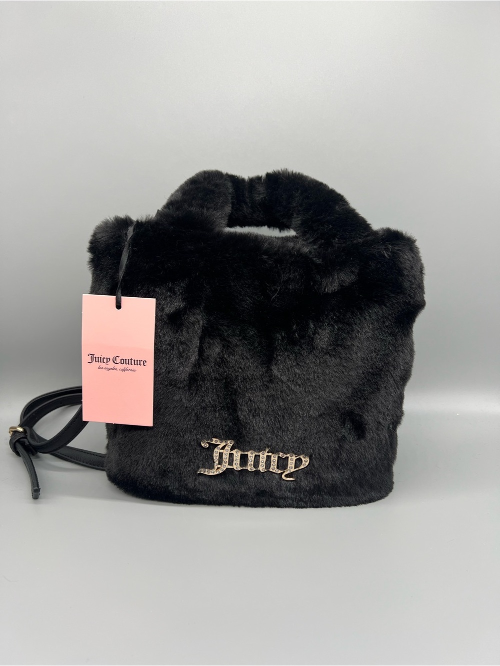 Juicy couture fluffy mini tote purse